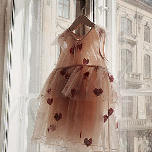 Платье феи Konges Slojd "Yvonne Coeur Sequins", сверкающие сердца
